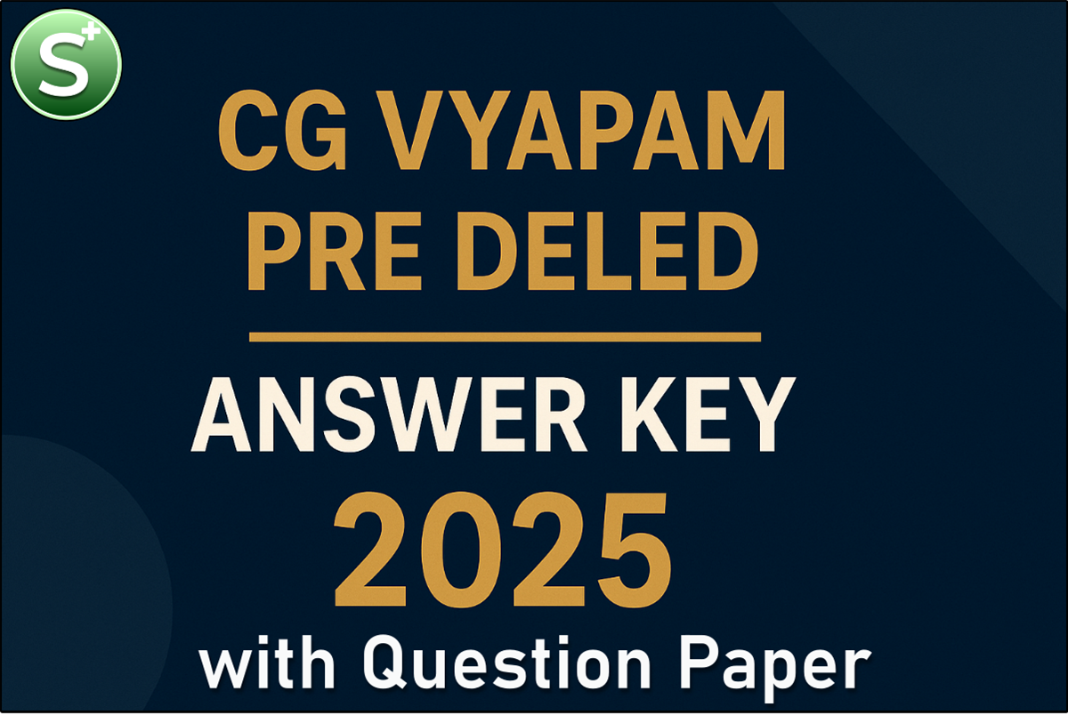 CG Vyapam Pre DElEd Answer Key 2025
