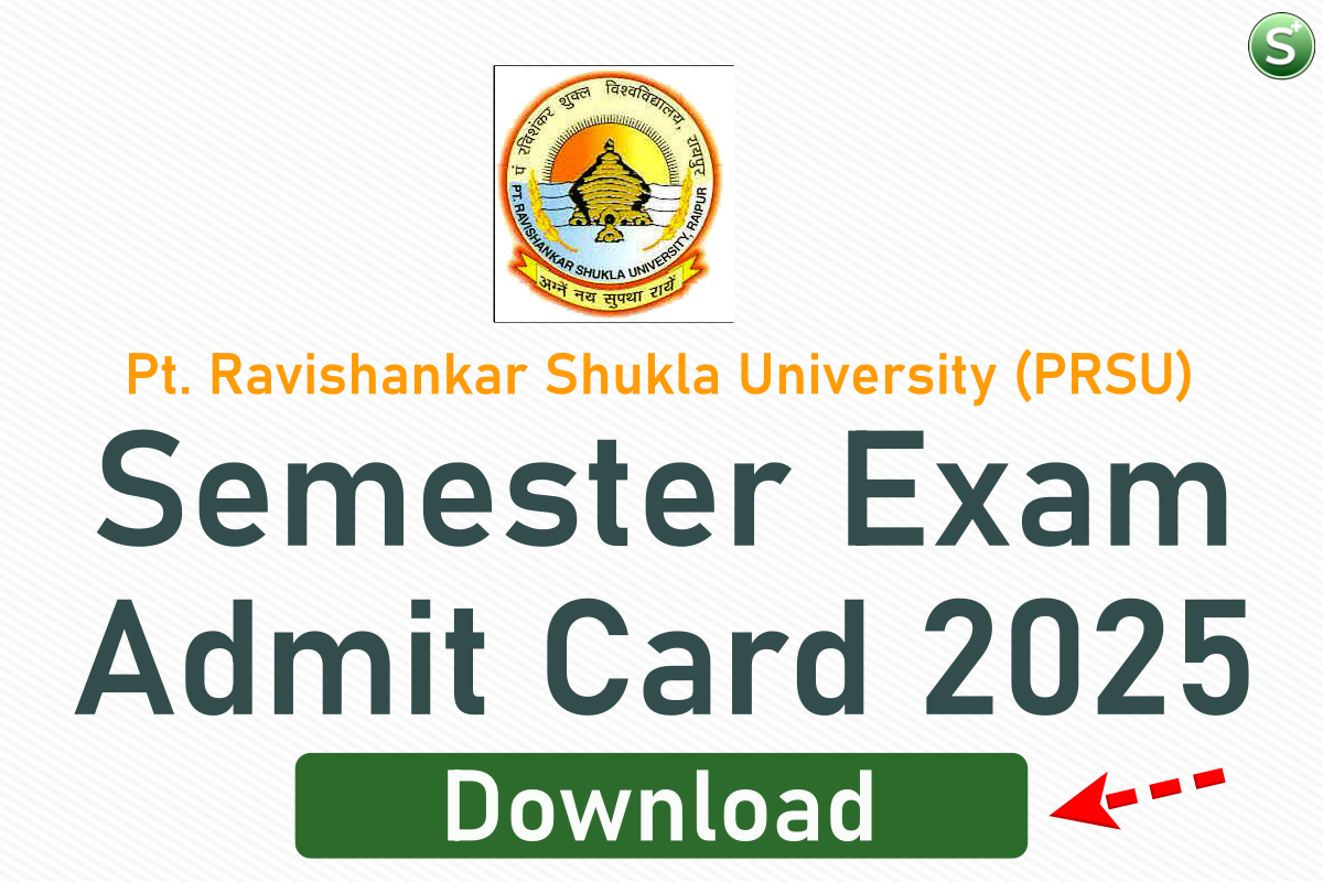 PRSU Semester Exam Admit Card 2025